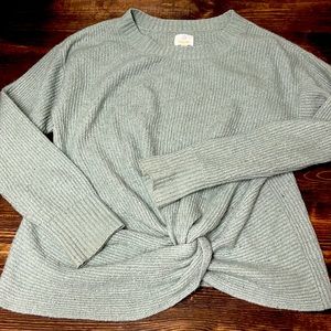 Front twist teal Aerie Offline sweater, Size M